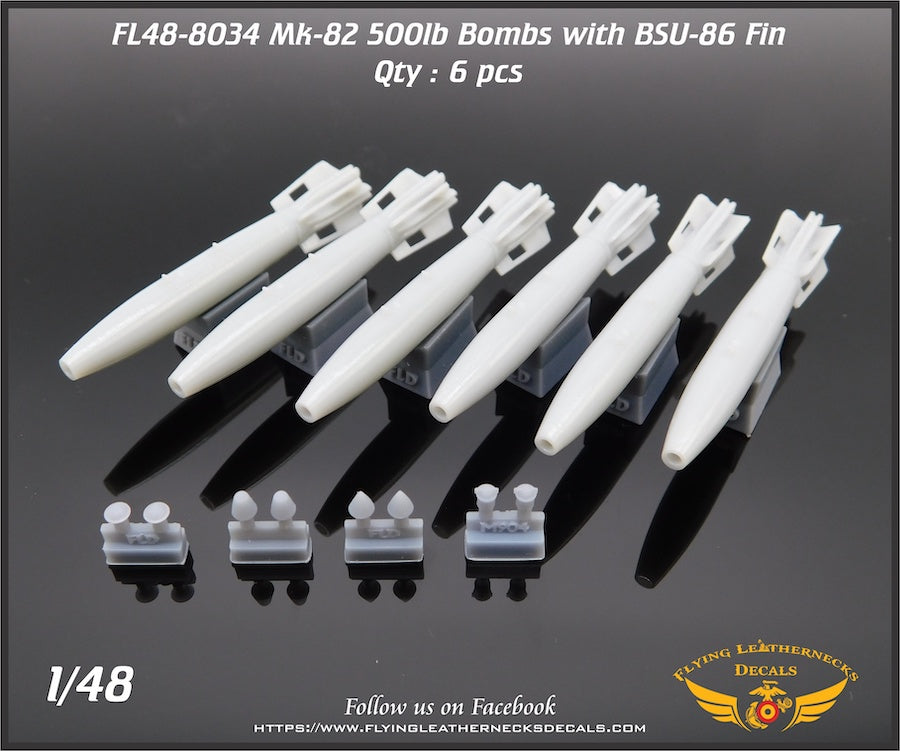 Flying Leathernecks FL48-8034 1:48 Mk-82 with BSU-86 retarded fin