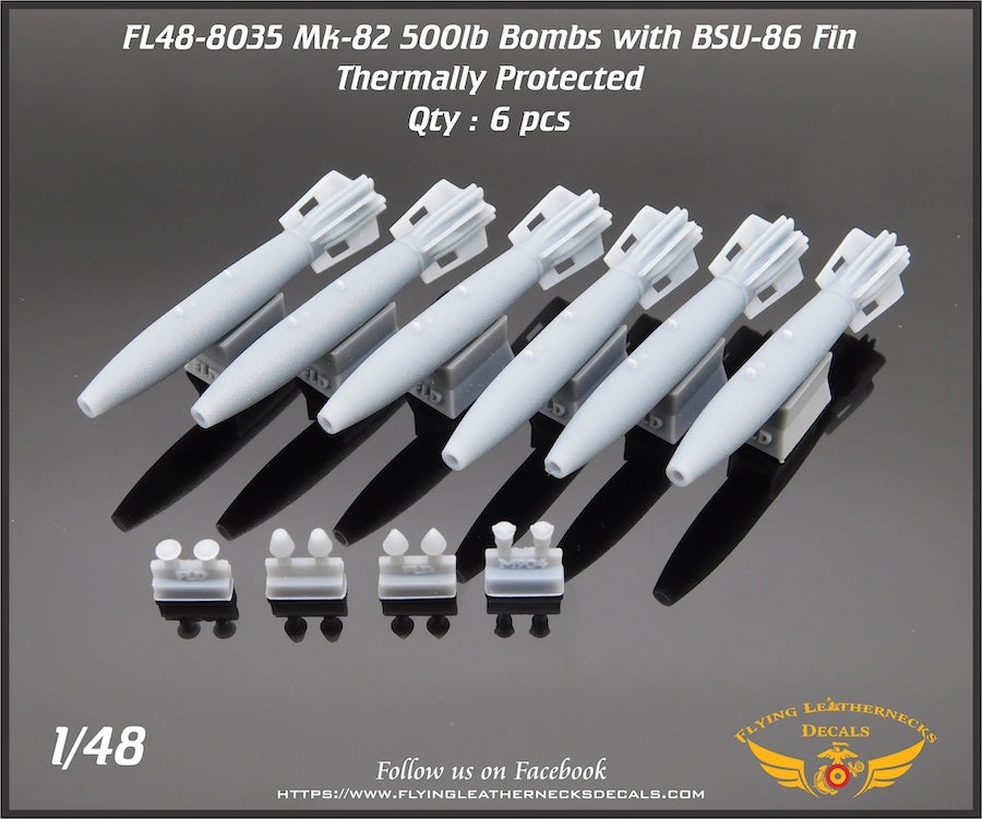 Flying Leathernecks FL48-8035 1:48 Mk-82 thermally protected BSU-86 retarded fin