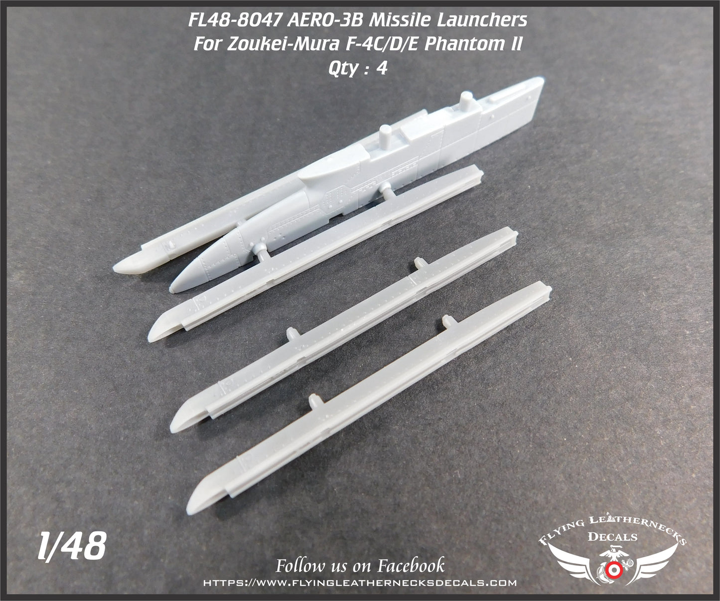 Flying Leathernecks FL48-8047 AERO-3B AIM-9B Launcher F-4C/D/E 1:48