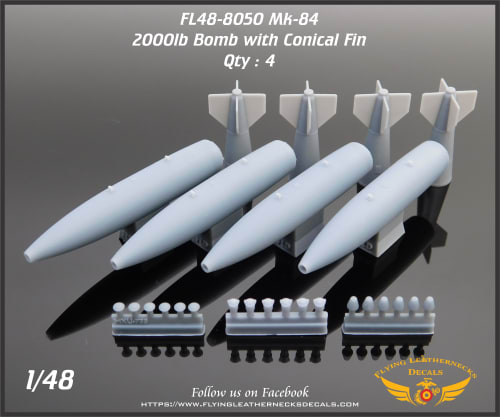 Flying Leathernecks FL48-8050 1:48 Mk-84 2000lb bombs with conical fins