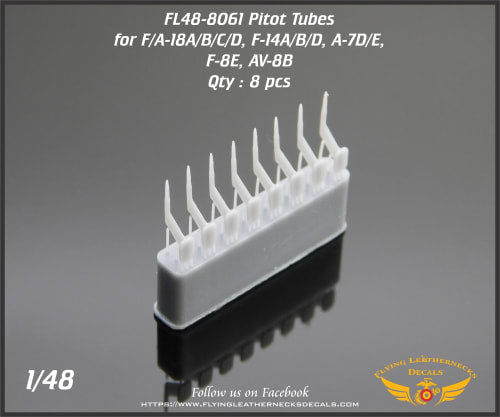 Flying Leathernecks FL48-8061 Pitot Tubes (F-14/F-18/A-7/F-8) 1:48