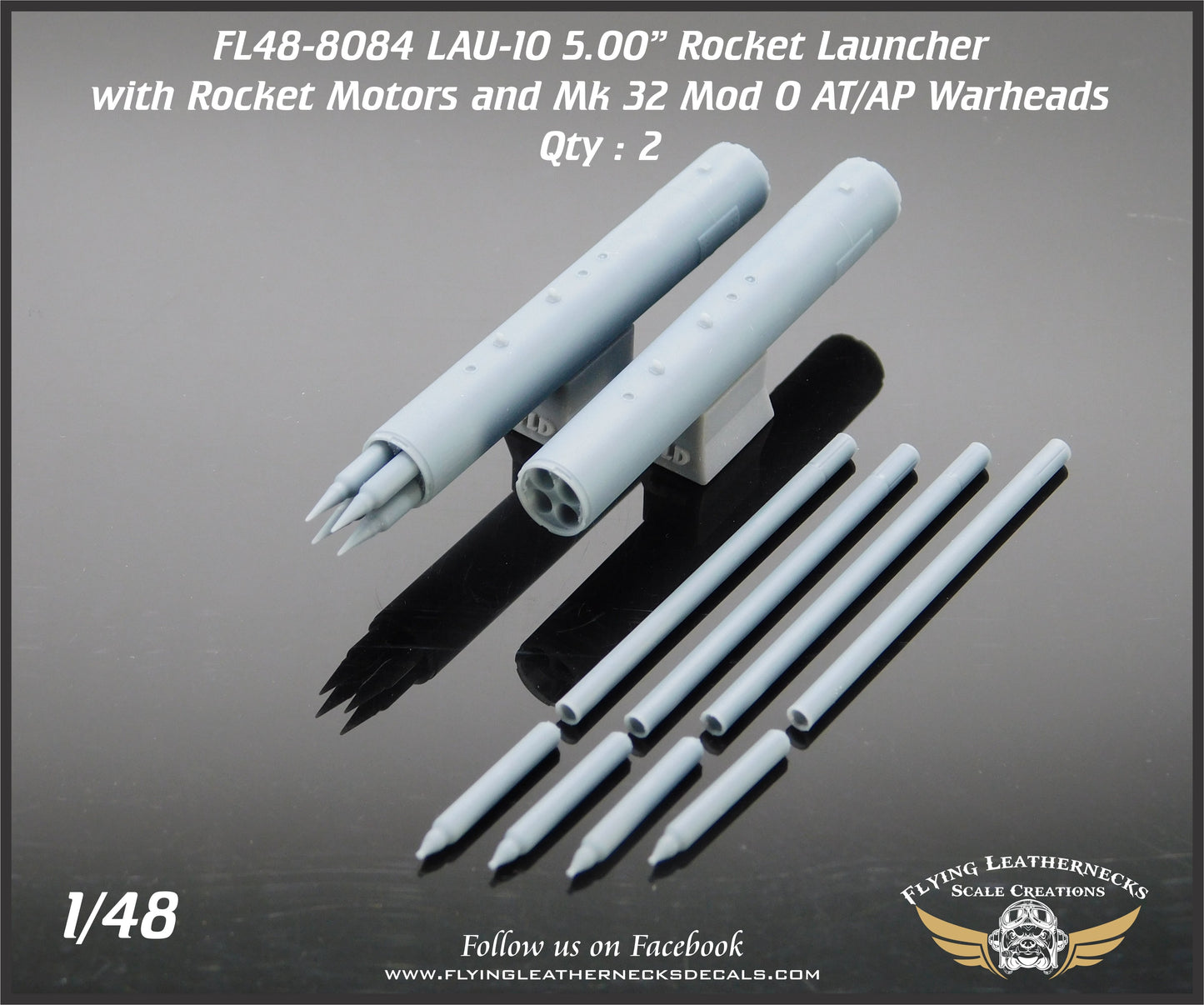 Flying Leathernecks FL48-8084 1:48 LAU-10 5.00" Rocket Launcher