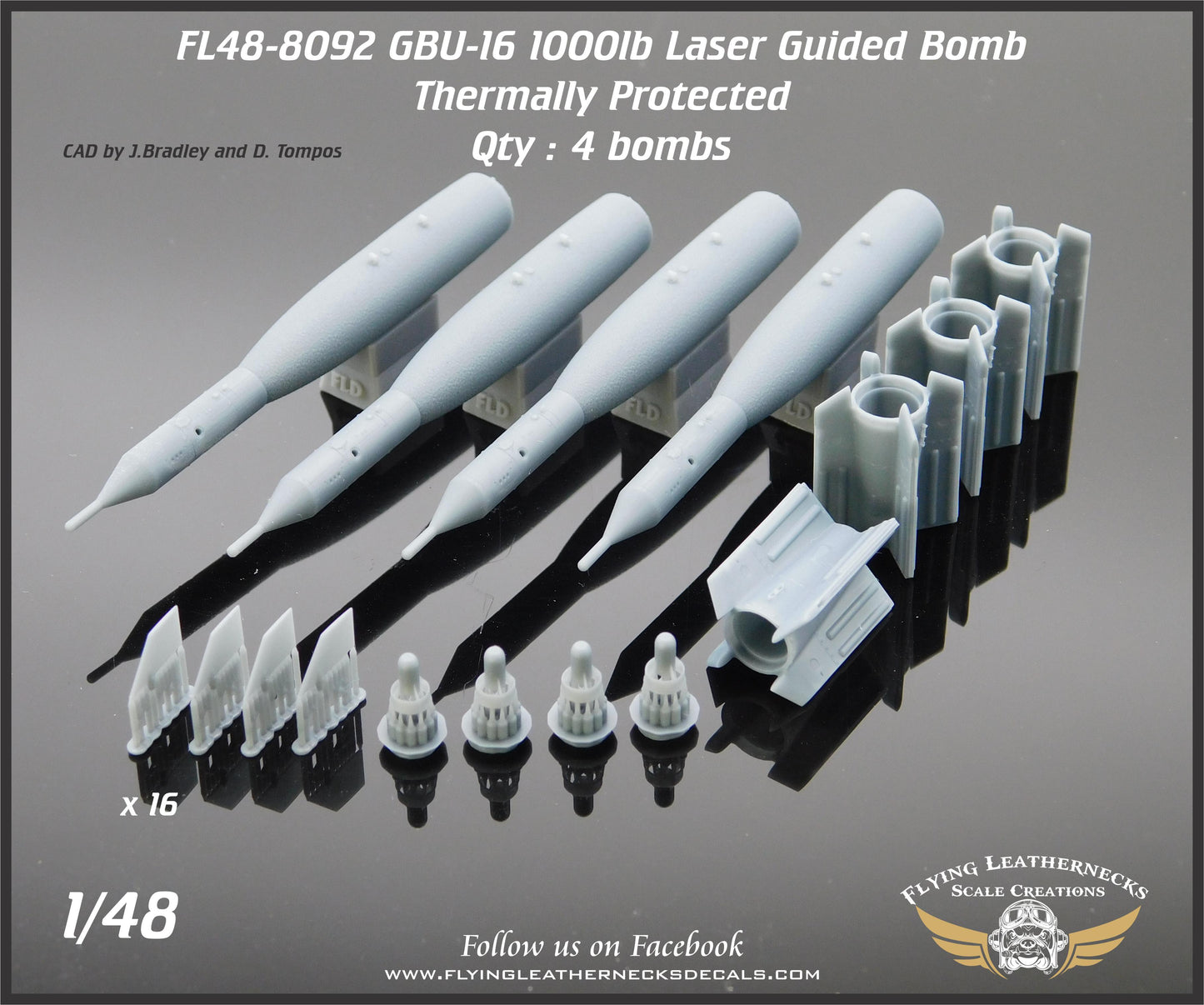 Flying Leathernecks FL48-8092 1:48 GBU-16 1000lb Laser Guided Bomb