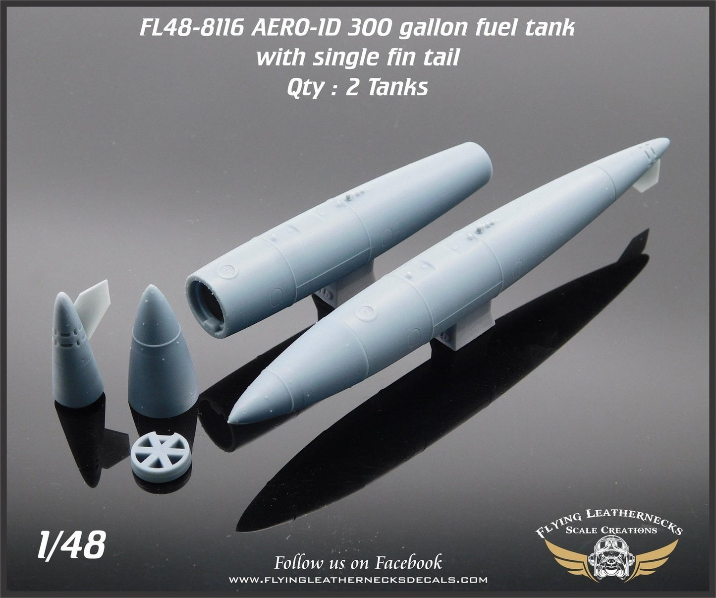 Flying Leathernecks FL48-8116 AERO-1D 300gal Tank (Single Fin) 1:48