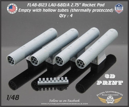 Flying Leathernecks FL48-8123 1:48 LAU-68D/A 2.75 Rocket Pod thermally protected