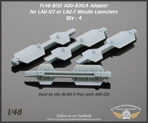 Flying Leathernecks FL48-8132 ADU-830/A Launcher Adapter (x4) 1:48