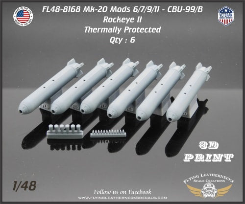 Flying Leathernecks FL48-8168 1:48 Mk-20/CBU-99 Rockeye II Cluster Bombs