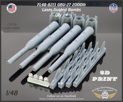 Flying Leathernecks FL48-8213 1:48 GBU-27 2000lb Laser Guided Bombs