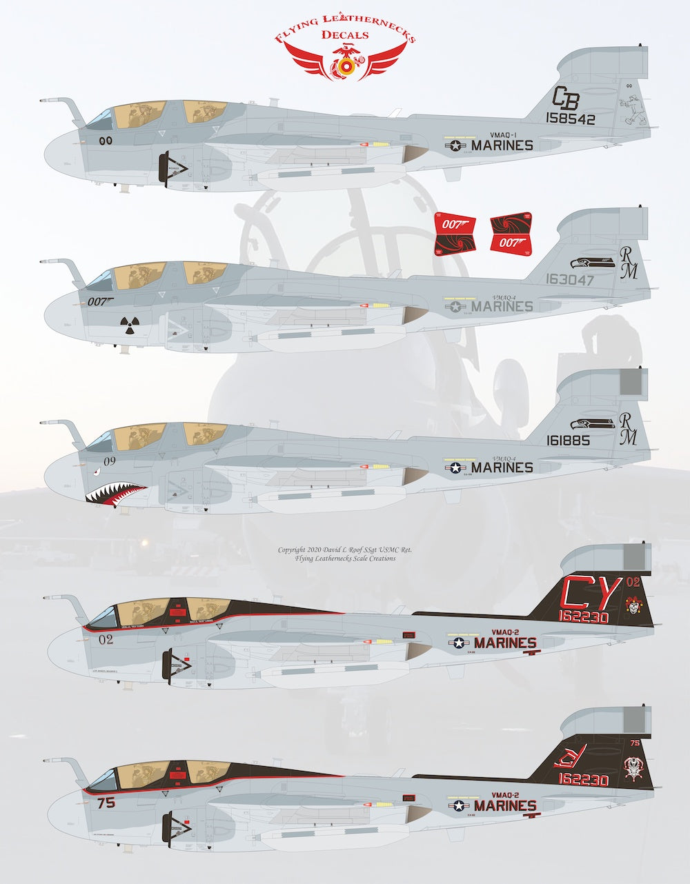 Flying Leathernecks FL48015 1:48 Grumman EA-6B Prowlers Last Party