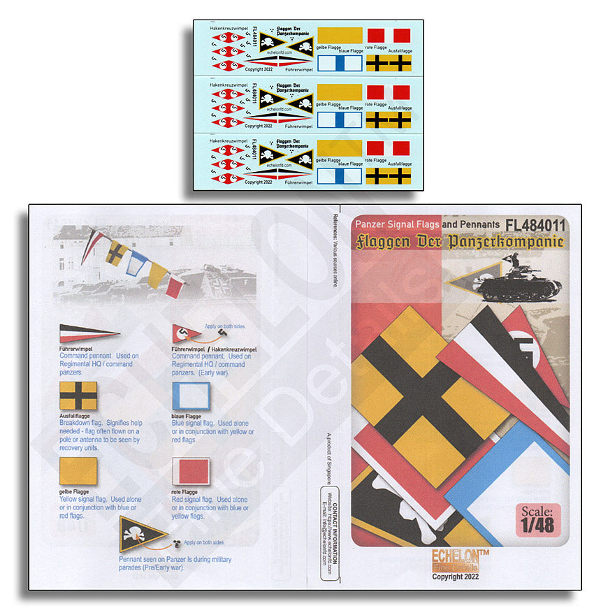 Echelon FD FL484011 1:48 Panzer Signal Flags and Pennants