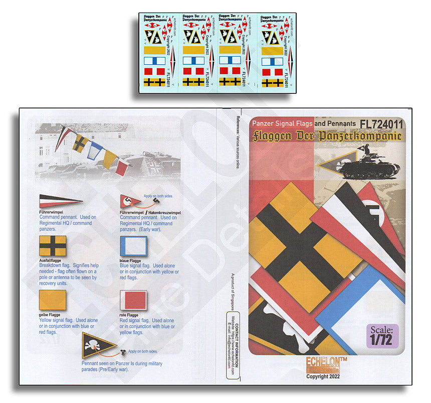 Echelon FD FL724011 1:72 Panzer Signal Flags and Pennants
