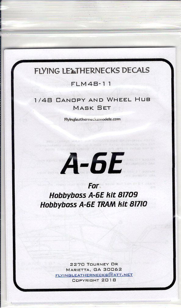 Flying Leathernecks FLM48-11 A-6E/TRAM Intruder Mask Set 1:48