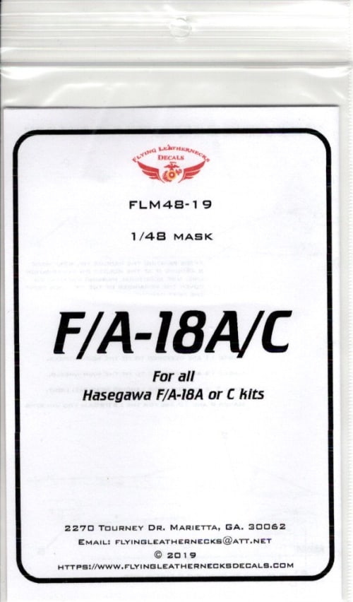 Flying Leathernecks FLM48-19 F/A-18A/C Hornet Mask Set 1:48