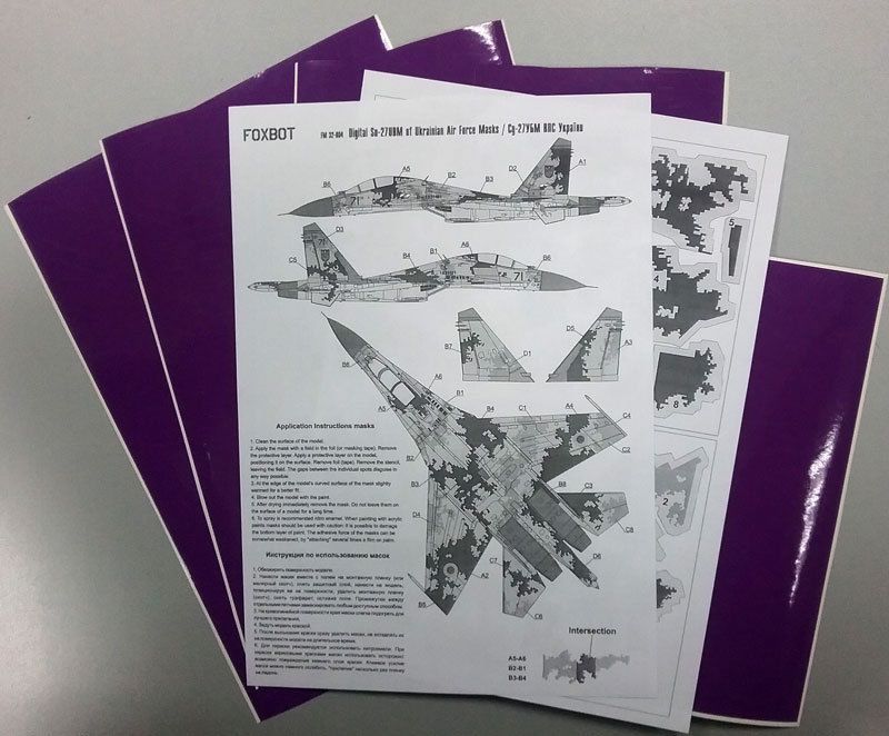 Foxbot FM32004 Su-27UB Digital Camouflage Paint Masks 1:32