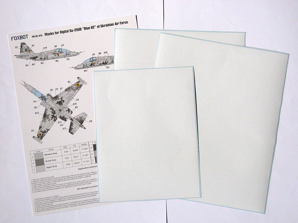 Foxbot FM32010 Su-25UB Blue 62 Ukrainian AF Digital Masks 1:32