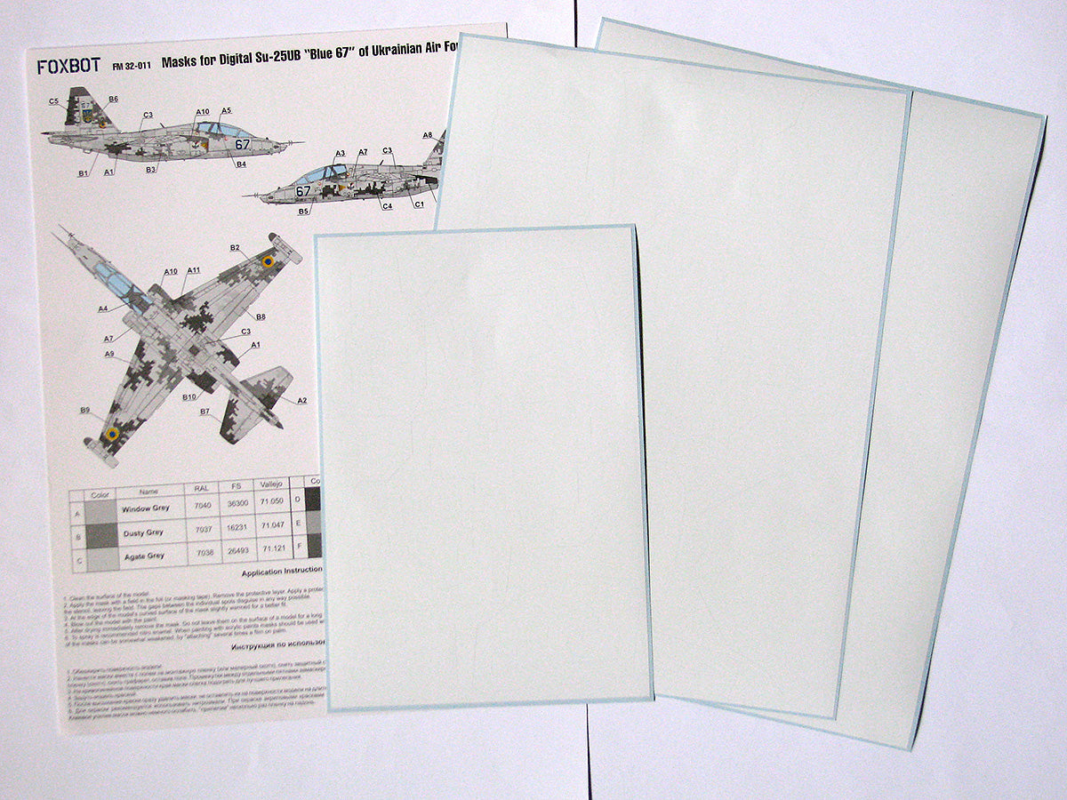 Foxbot FM32011 Su-25UB Blue 67 Ukrainian AF Digital Masks 1:32