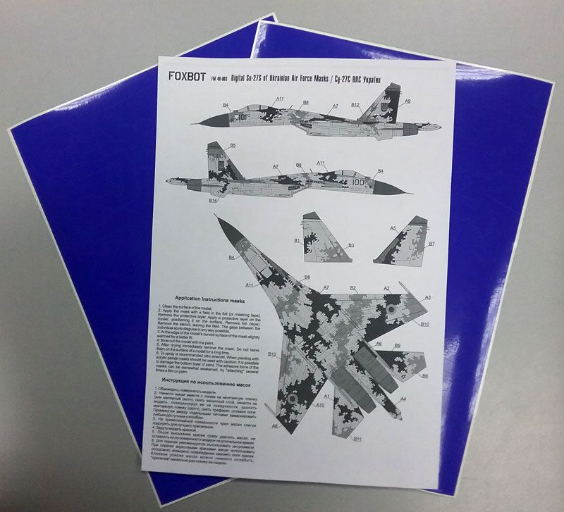 Foxbot Decals FM48003 1:48 Sukhoi Su-27S Ukranian Air Forces, digital camouflage