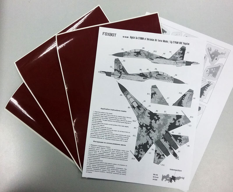 Foxbot Decals FM48004 1:48 Sukhoi Su-27UBM Ukrainian Air Forces camouflage