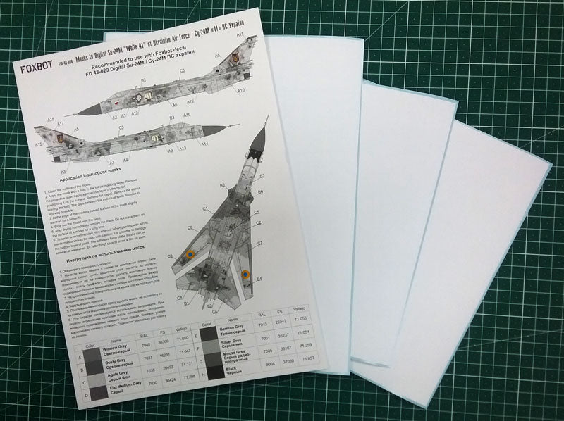 Foxbot FM48006 Su-24M White 41 Ukrainian AF Digital Masks 1:48