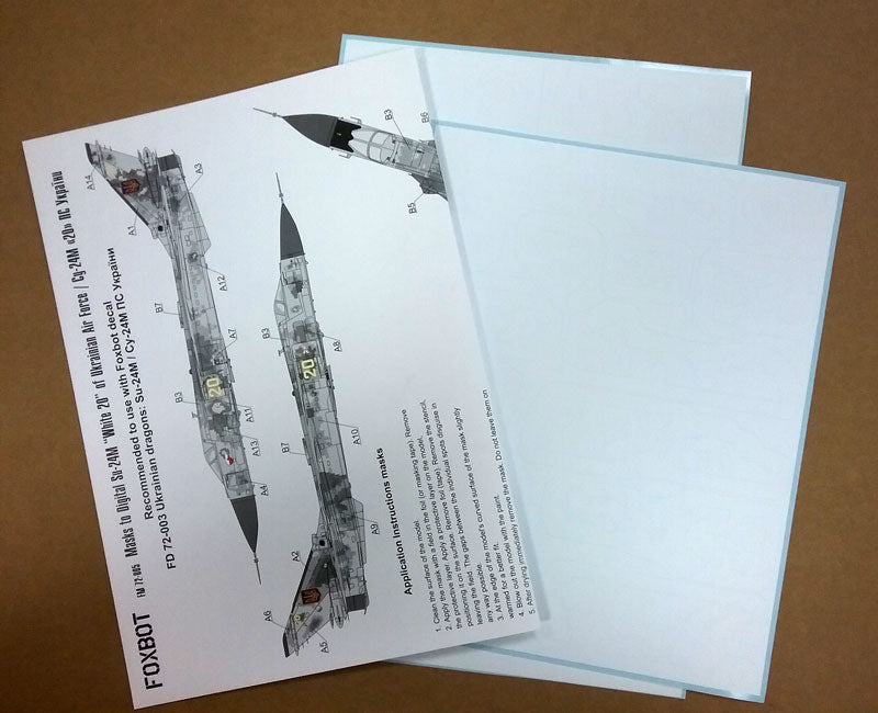Foxbot Decals FM72005 1:72 paint masks for Ukrainian Dragons: Sukhoi Su-24M