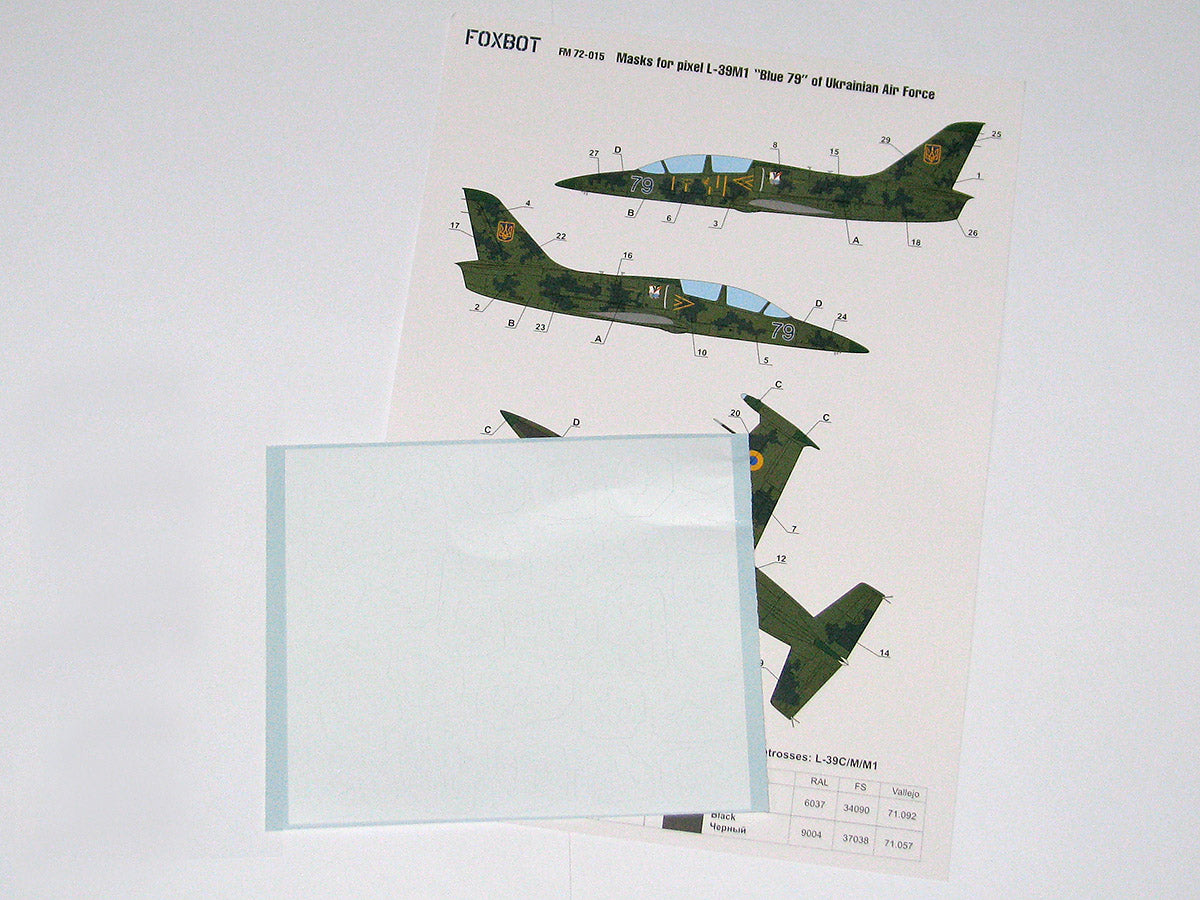 Foxbot FM72015 Aero L-39M1 Blue 79 Ukrainian AF Pixel Masks 1:72