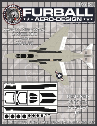 Furball Aero-Design FMS003 1:48 McDonnell F-4 Phantom II canopy frame paint mask