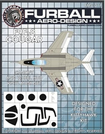 Furball FMS017 F9F-8/F9F-8P Cougar Canopy & Wheel Masks 1:48