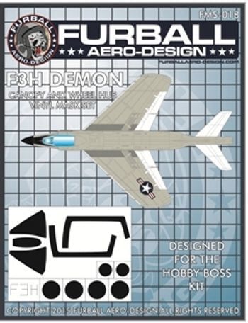 Furball FMS018 F3H-2 Demon Canopy & Wheel Hub Masks 1:48