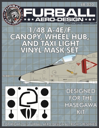 Furball FMS020 A-4E/F Skyhawk Canopy & Wheel Hub Masks 1:48