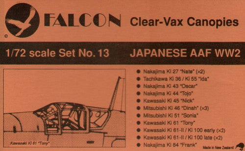 Falcon FNCV1372 1:72 Japanese Army Air Force WWII