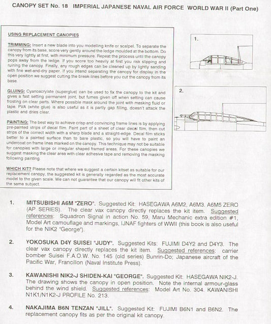 Falcon FNCV1872 1:72 Imperial Japanese Naval Air Force part 1