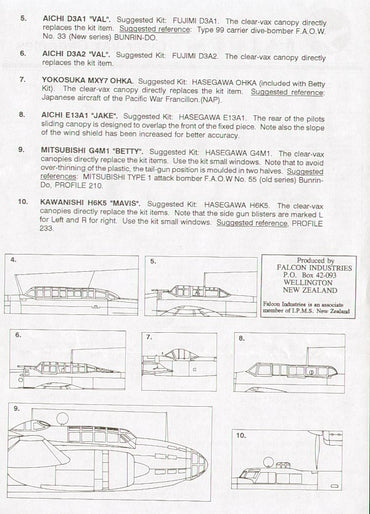 Falcon FNCV1872 1:72 Imperial Japanese Naval Air Force part 1