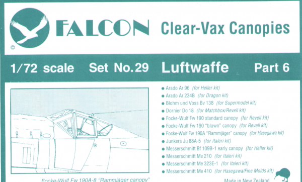 Falcon FNCV2972 1:72 Luftwaffe part 6