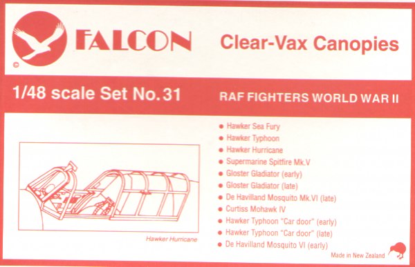 Falcon FNCV3148 1:48 RAF Fighters WWII