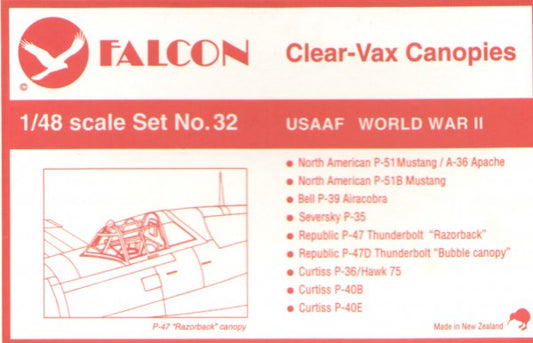 Falcon FNCV3248 1:48 USAAF Fighters WWII