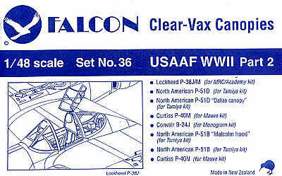Falcon FNCV3648 1:48 USAAF WWII part 2