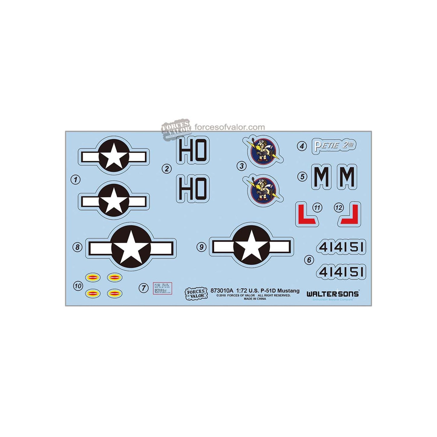 Forces Of Valor P-51D Mustang Great Britain 1945 1:72