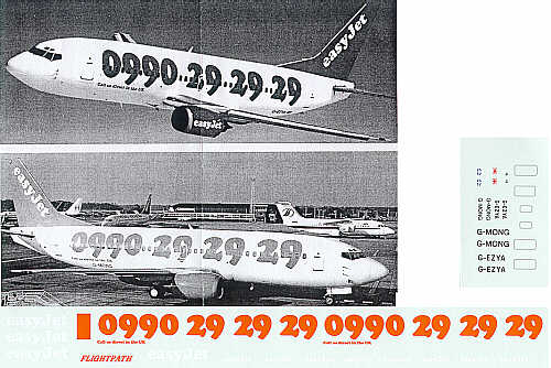 Flightpath USA FPA20209 1:200 Boeing 737-300 EasyJet G-MONG Decals