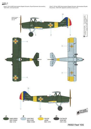 Frrom-Azur FR0002 Fleet F-10G Romanian Trainers 1:72