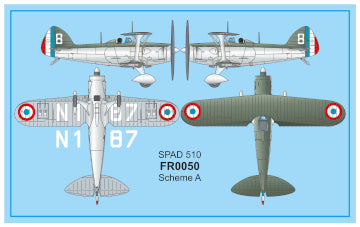 Frrom-Azur FR0050 Spad 510 At War WWII Biplane Fighter 1:72