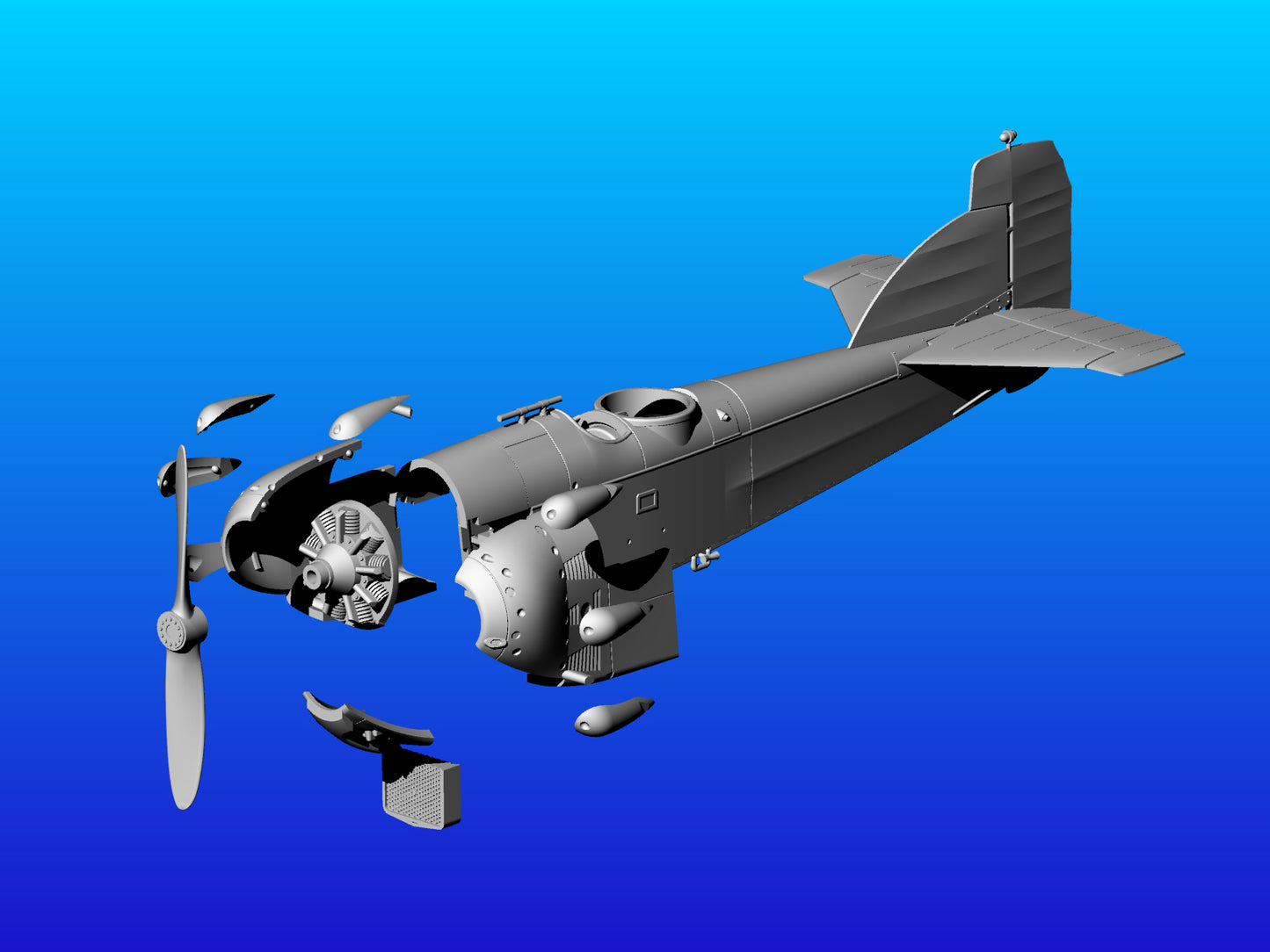 Frrom-Azur FR0054 Potez 25 Salmson 18 CMb Engine 1:72