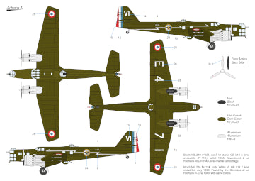 Frrom-Azur FR0055 1:72 Bloch MB.210 early schemes Bloch MB 210 Early