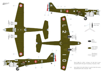Frrom-Azur FR0055 1:72 Bloch MB.210 early schemes Bloch MB 210 Early
