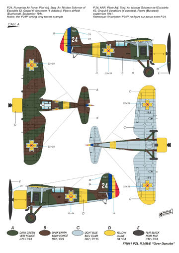 Frrom-Azur FR0011 PZL P.24 Over Danube Fighter 1:72