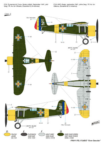 Frrom-Azur FR0011 PZL P.24 Over Danube Fighter 1:72