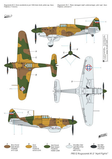 Frrom-Azur FR0012 Rogozarski IK-3 April Fights Yugoslav Fighter 1:72