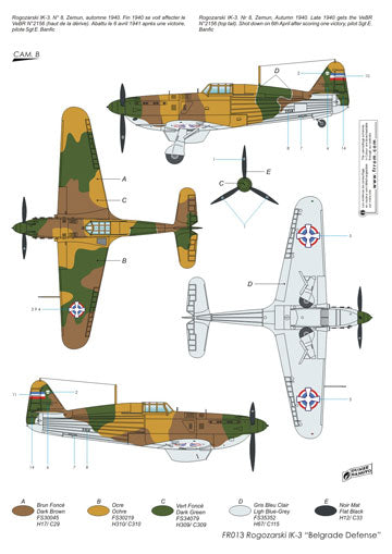 Frrom-Azur FR0013 Rogozarski IK-3 Belgrade Defence Fighter 1:72