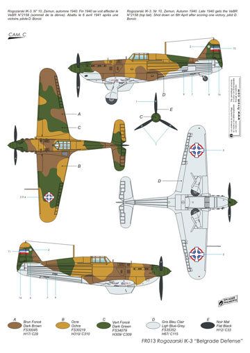 Frrom-Azur FR0013 Rogozarski IK-3 Belgrade Defence Fighter 1:72