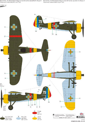 Frrom-Azur FR0023 PZL P.11F Romanian Fighter 1:72