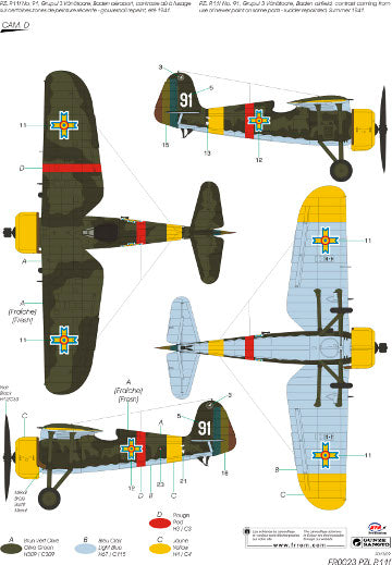Frrom-Azur FR0023 PZL P.11F Romanian Fighter 1:72